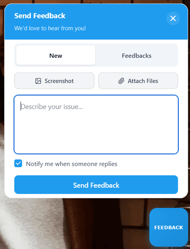 widget feature screenshot